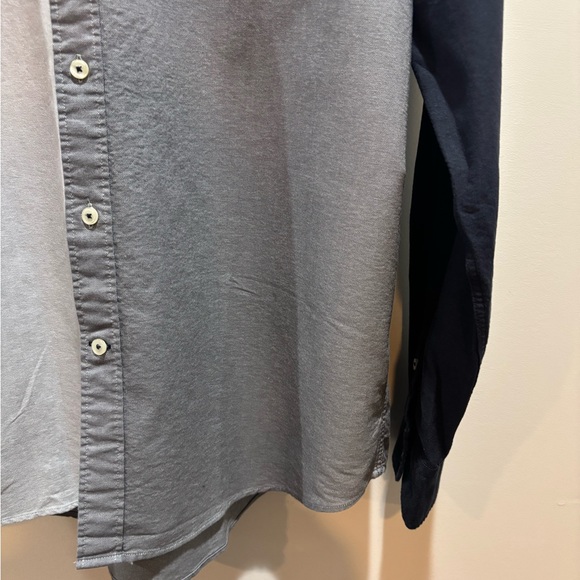 Y2K American Eagle Outfitters Black and Gray Button-Down Shirt - Picture 5 of 14